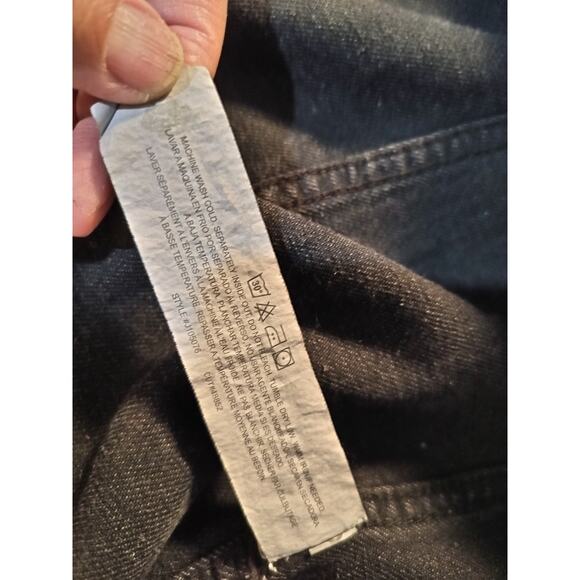 3814)YMI Long Sleeve Button Oversized Boyfriend Distressed Denim Jacket Large Jr - Picture 10 of 10